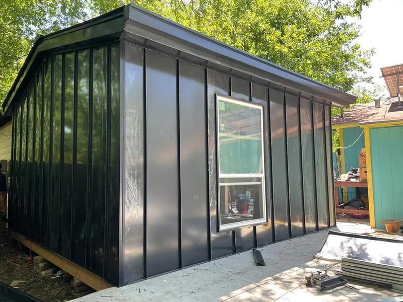 Black standing seam metal wall panels for Metal Roof Installation in South Run